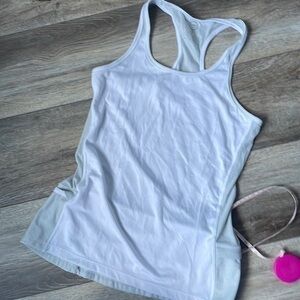 Zuma blu top new without tags white and gray size small racer back cycling